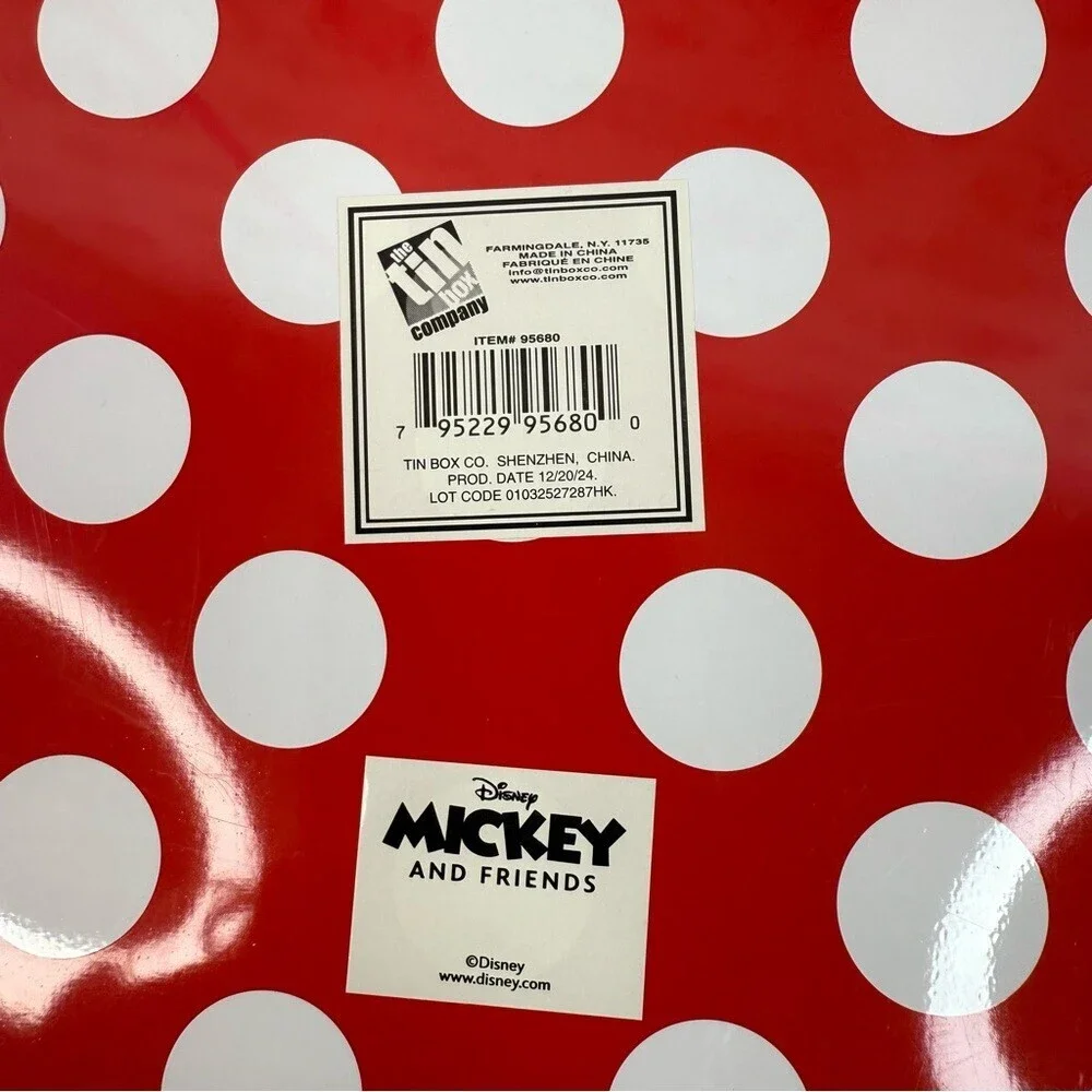 Disney tray lip sides Mickey & Minnie Red White Polka Dot Serving Tray